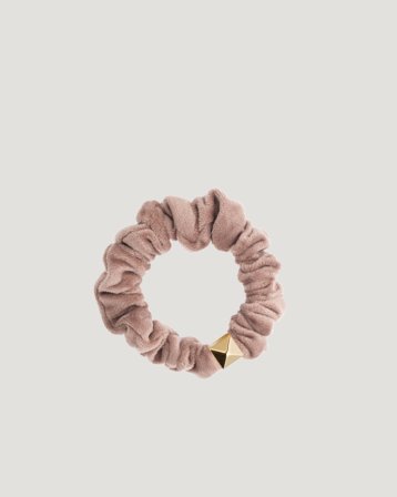 Dark Department Velvet Mini Scrunchie Beige Accessoarer Pige - Kids Brand Store