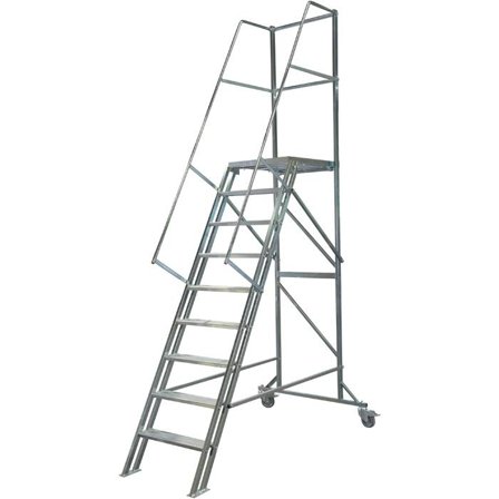 Laggo Stål Mobil Trapp 9 trinn, Stiger & stillaser