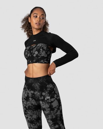 ICANIWILL - Define Seamless LS Shoulder Top Black - Oberteile - Damen - ICIW