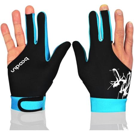 Elastisk Lycra 3 finger display biljard skyttehandske M sky blue m