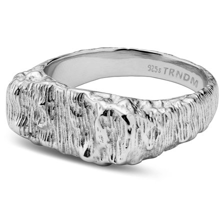 Rustic | Anel de Sinete Rústico em Prata de Lei para homens - Anéis de sinete