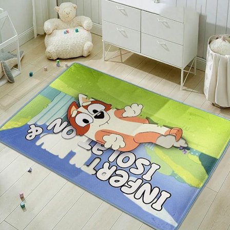 Bluey Blue Hund Hjemmeplassering Teppe Soverom Baderom Inngangsparti Gulvmatte Teppe