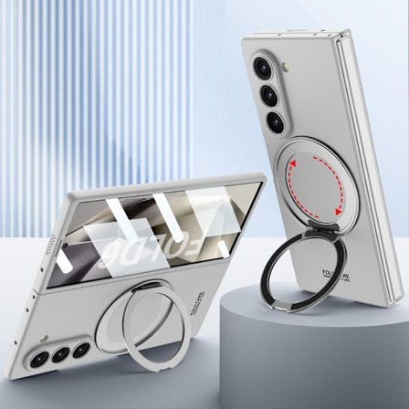 Magnetiskt Skal för Samsung Galaxy Z Fold 6 Kompatibelt med Magsafe, Inbyggt Skärmskydd Smalt PC Stötsäkert Skal