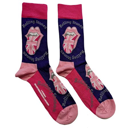 The Rolling Stones Unisex Vuxen Storbritannien Tunga Sockor 17 Storbritannien-7 Storbritannien-11 Storbritannien Lila/Rosa
