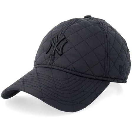 New Era - MLB Svart unconstructed Keps - New York Yankees Womens Padded 9TWENTY Black/Black Dad Cap @ Hatstore