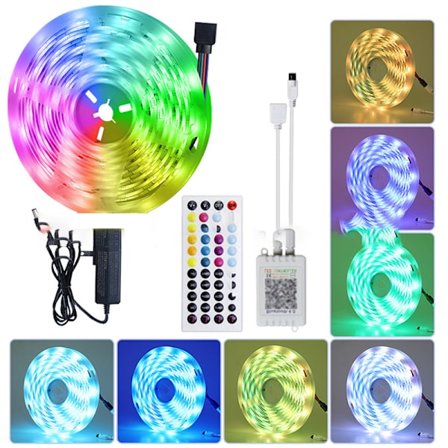 LED ljusslinga med Bluetooth fjärrkontroll RGB LED ljuslist 20 meter