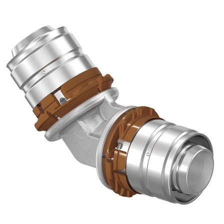 Uponor 1897976V Overgangsvinkel 25 mm, 45°, Installation
