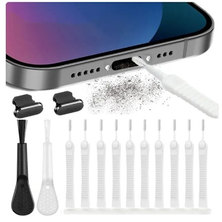 iPhone Mobiltelefon Ladeport Støvplugg Rengjøringssett