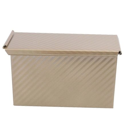 Bageform til brød med låg, non-stick, gylden brødform med låg, tilfældig farve