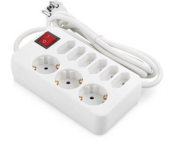 ON Extension lead 9-way with switch, 2m - Kompakt grendosa med nio uttag och strömbrytare