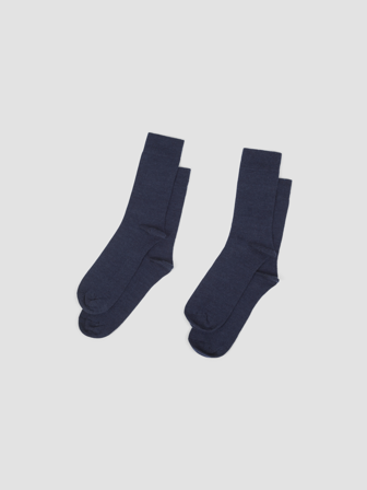 MATCH - Grant 2 pk sokk med ull - Redford - Herre - Pysjamas & Undertøy - Blå - 40-45 - 58% ull, 40 % polyamide, 2% elastan
