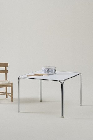 Jotex - Mini Stolik Dla Dzieci Biały/chrom - DAYTON - Kup Stoliki dla dzieci firmy Jotex