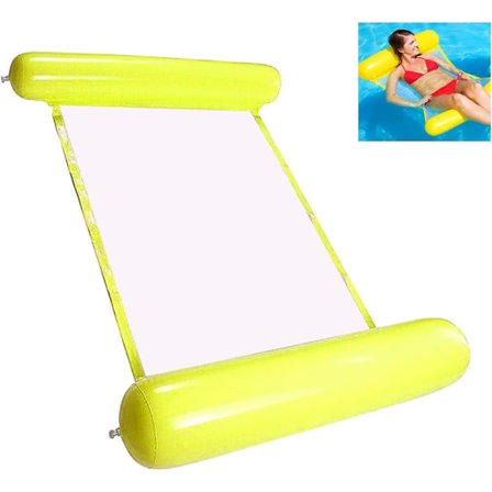 Oppustelig vandhængekøje, luftmadras pool oppustelig hængekøje, vandhængekøje 4-i-1 loungestol pool lounge, vandhængekøje