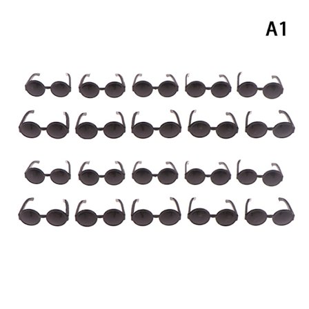 20 Stk Dukker Tilbehør Mini Plastikbriller Til 1:6 Dukkehus