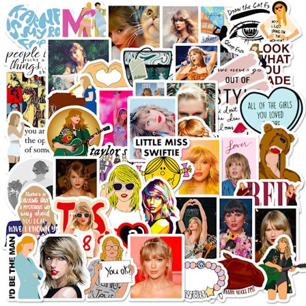 50 stk. Pop Sanger Taylor Vinyl Stickers til Teenagere Piger, Genanvendelige Vandtætte Stickers til Vandflasker Bærbar
