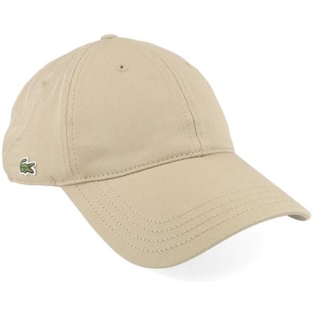 Lacoste - Beige unconstructed Keps - Side Patch Khaki Dad Cap @ Hatstore