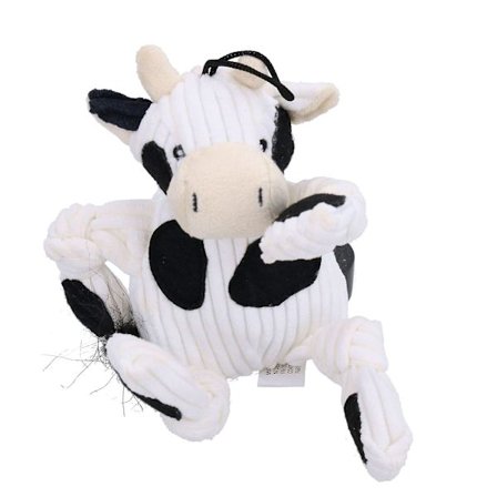 Liten Ku Knottie Plysj Slitesterk Multi Pipende Hund Valpe Leke 7x12x18cm[D]