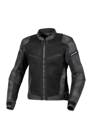 Motorradjacke Macna Velotura Schwarz/Grau/Tarnfarbe XL