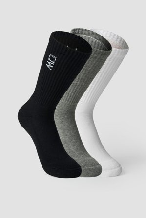 ICANIWILL - Training Socks 3-pack Black/White/Light Grey Melange - Naiset - Treenivaatteet ICIW:ltä