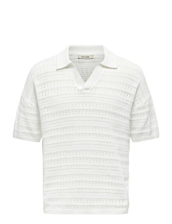 ONLY & SONS | Onsgrayson Ds 5 Chochet Polo Knit Noos | S
