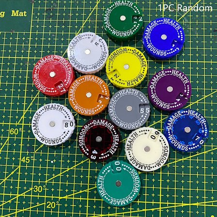 Liten Storlek 30MM Health Damage Wounds Tracker 1PC 00-99 Life Tra
