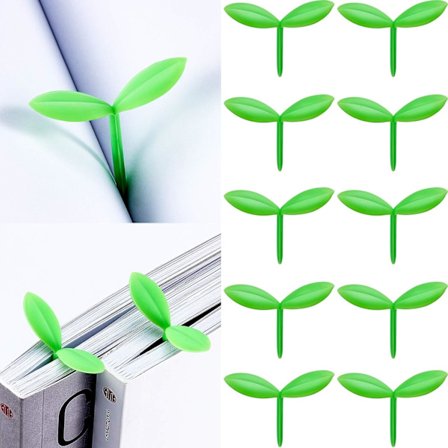 Remise Sprout Little Green Signets Mini Green Sprout Signets Silikon Grass Buds Signets Kreative gaver til bokelskere Bokorm (12)