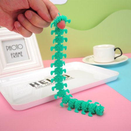 Decompression Toy Delicate Craft Colorful Caterpillars Stretch Fidget Toy Tpr