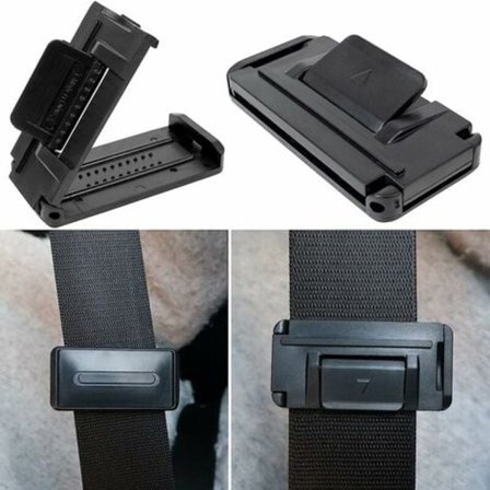 2 kpl Turvavyön Säätöklipsit - Turvavyön Säädin - Estää Turvavyön Hankaamisen Niskaa Vasten - 2.1" Vyön Leveys - Musta