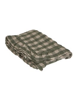 Dug Lisa ternet Bæk&Bølge med flæse 140x250 cm Mørkegrøn