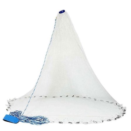 Saltvannsfiske Kastenett for Agnfelle Fisk 4/5/6 fot Radius Kastenett med Kraftige Sinksøkker