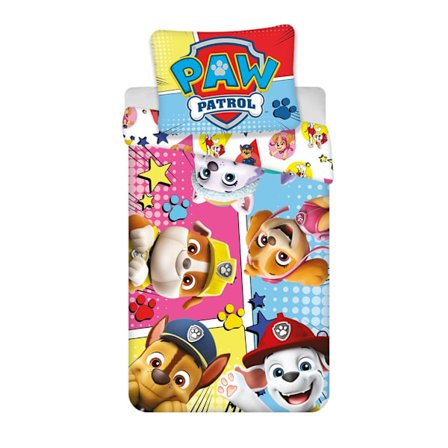 Paw Patrol Comic Sängklädesset 140×200 cm, 70×90 cm – För Snygga Drömmar!