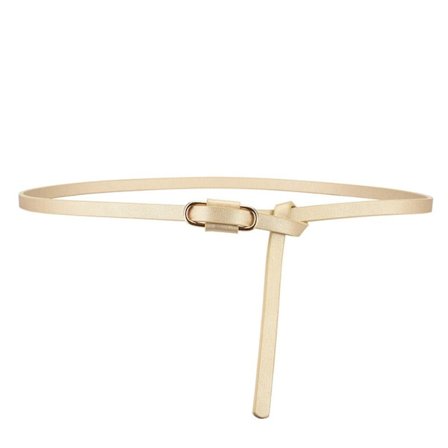 Enkelt Tunt Spänne Bälte Jeans Bälte GULD
