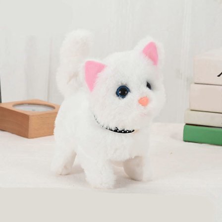 Varmt plysj kosedyr morsomme leker robot kosedyr interaktiv, gå, bjeffe og bevege hale elektronisk kjæledyr, robot katteleke, leketøy barnas bursdag 