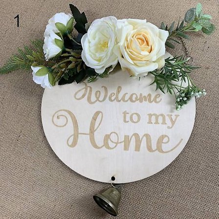 Tervetuloa-kyltti Ovenlevy Maalaismainen Etuoven Koristeellinen Pyöreä Puinen Ripustettava Kyltti Maalaistalon Kuisti