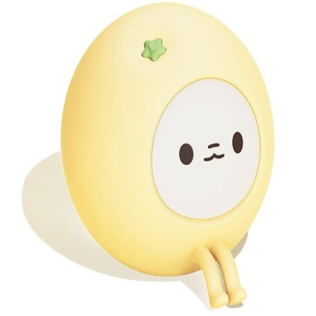 Natlampe til børn med 7 farver, justerbar lysstyrke, fødevaregodkendt silikone, genopladelig, bærbar sengelampe til