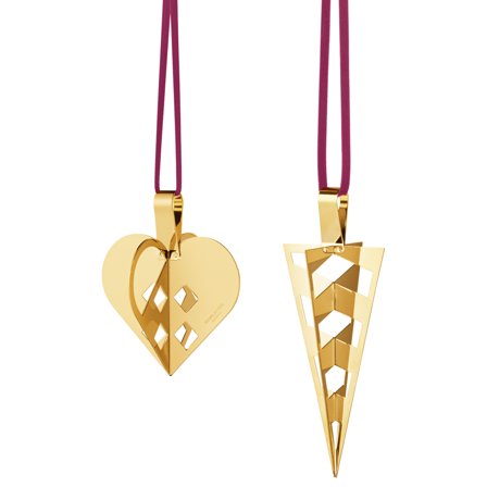 Georg Jensen CC 2025 julepynt 2 dele, 18K guldbelægning | KitchenOne