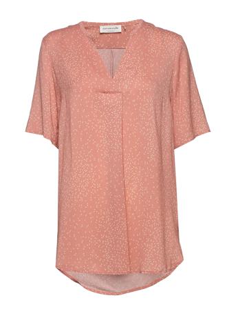 Blouse Ss Blouses Short-sleeved Lyserød Rosemunde