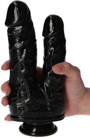 TOYZ4LOVERS Double Dildo Black 18,5 cm - Woome.pl