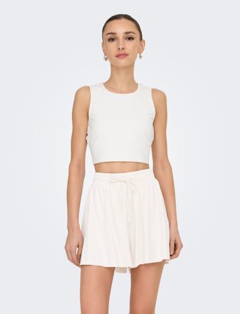 Only Play Onpsolo On Sl Crop Top - White - M