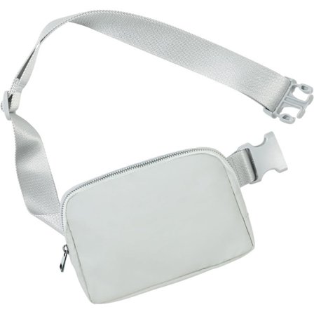 Unisex Mini Lommeveske med Justerbar Stropp, Liten Midjeveske for Trening, Løping, Reise, Hiking, Hvit