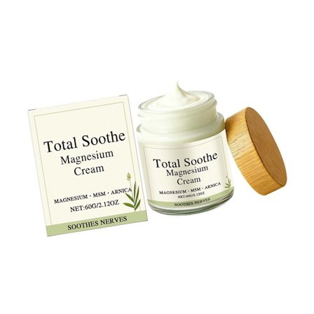 Hurtigtvirkende lindring Total Soothes Magnesiumcreme med beroligende vitaminer understøtter mobilitet bekæmper stivhed efterlader ingen rester