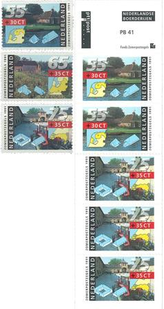 Holland 1991 - NVPH 1468-1470+PB 41 - Serie + Frimærkehæfte - Postfrisk