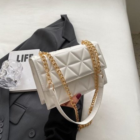 Chain Crossbody Bag Axelväska VIT