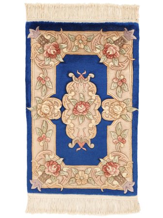 60X90 Tappeto Cinesi 90 Line Orientale Beige/Blu Scuro (Lana, Cina) Carpetvista