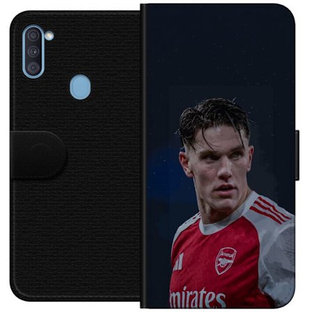 Kompatibelt Lommeboketui til Samsung Galaxy A11 Pastellregnbue med hvite stjerner og myk fargeovergang i drømmende himmeldesign