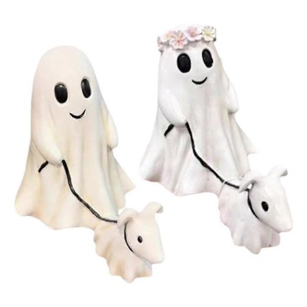 Spøgelse Gående Hund Halloween Figur Sød Uhyggelig Spøgelseshund
