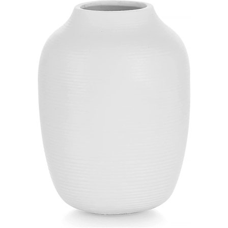 Vit Vintage Keramikvas, Pampasgräs Hem- och Vardagsrumsdekoration Vas och Bord