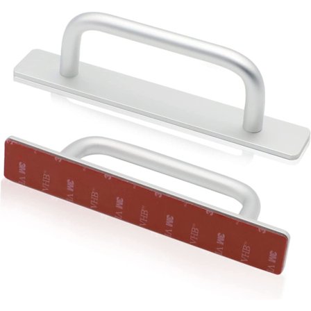 Sett med 2 kjøkkenskaphåndtak, 148 cm selvklebende aluminium H