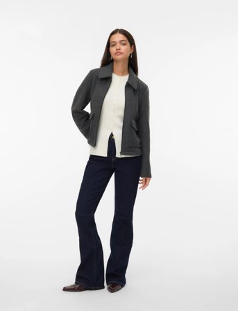 Vero Moda Vmsafir Short Jacket Ga Noos - Grey - XL