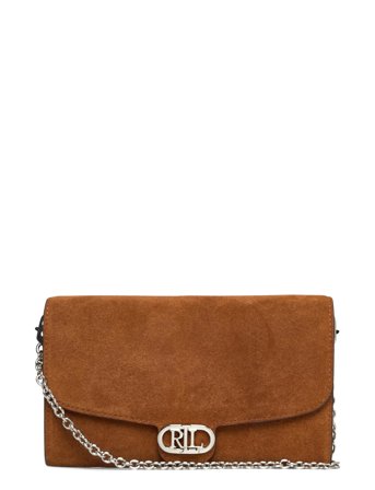 Suede Medium Adair Crossbody Brown Lauren Ralph Lauren